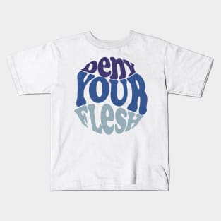 Deny Your Flesh - Wintery Blue Kids T-Shirt